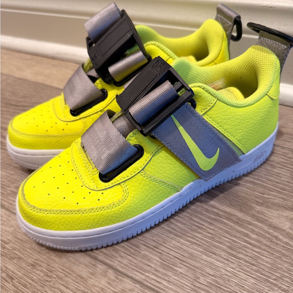 Nike Kids Neon Yellow and Gray Sneakers